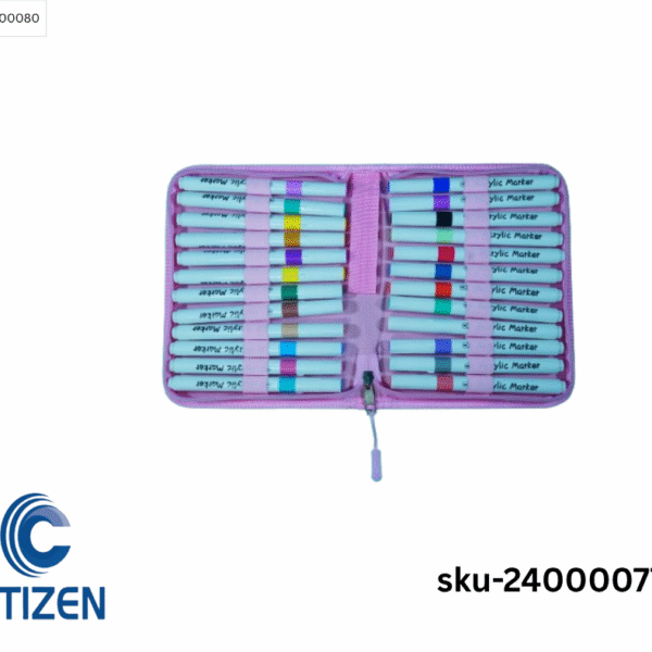 Citizen 36-piece acrylic color pen set with vibrant medium-tip markers for drawing on wood, canvas, glass, fabric, and more