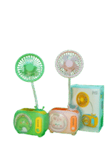 Mini Rechargeable Fan with Pen Holder & Sharpener – Model MU352A
