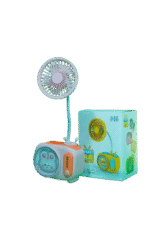 Mini Rechargeable Fan with Pen Holder & Sharpener – Model MU352A