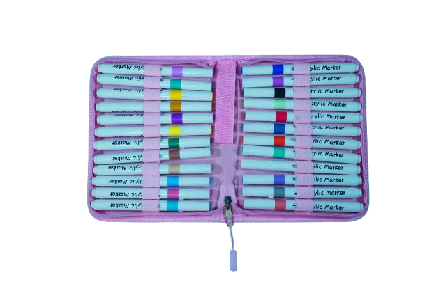 Set of Citizen BD acrylic markers in assorted vibrant colors with durable tips, suitable for multi-surface painting and craft projects.