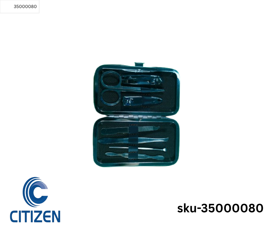 Citizen Mini Manicure and Pedicure Kit (Model S) – Compact Travel Grooming Set with Stainless Steel Tools