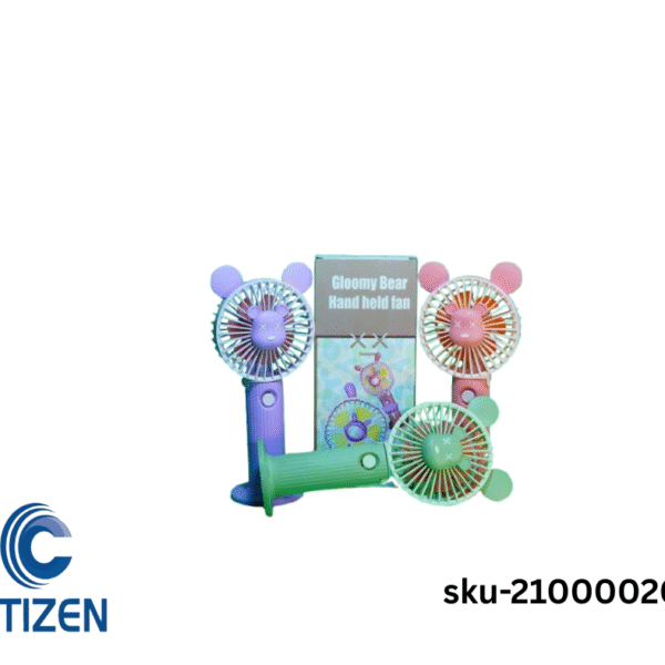 Mini Rechargeable Handheld Fan – Cartoon Bear (Model: HQ-45A)