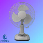 Rechargeable table fan 12 inch Bangladesh Fan with built-in LED light Solar compatible rechargeable fan Metal mesh table fan 6V battery Load shedding fan with USB charging Portable fan for home and outdoor use