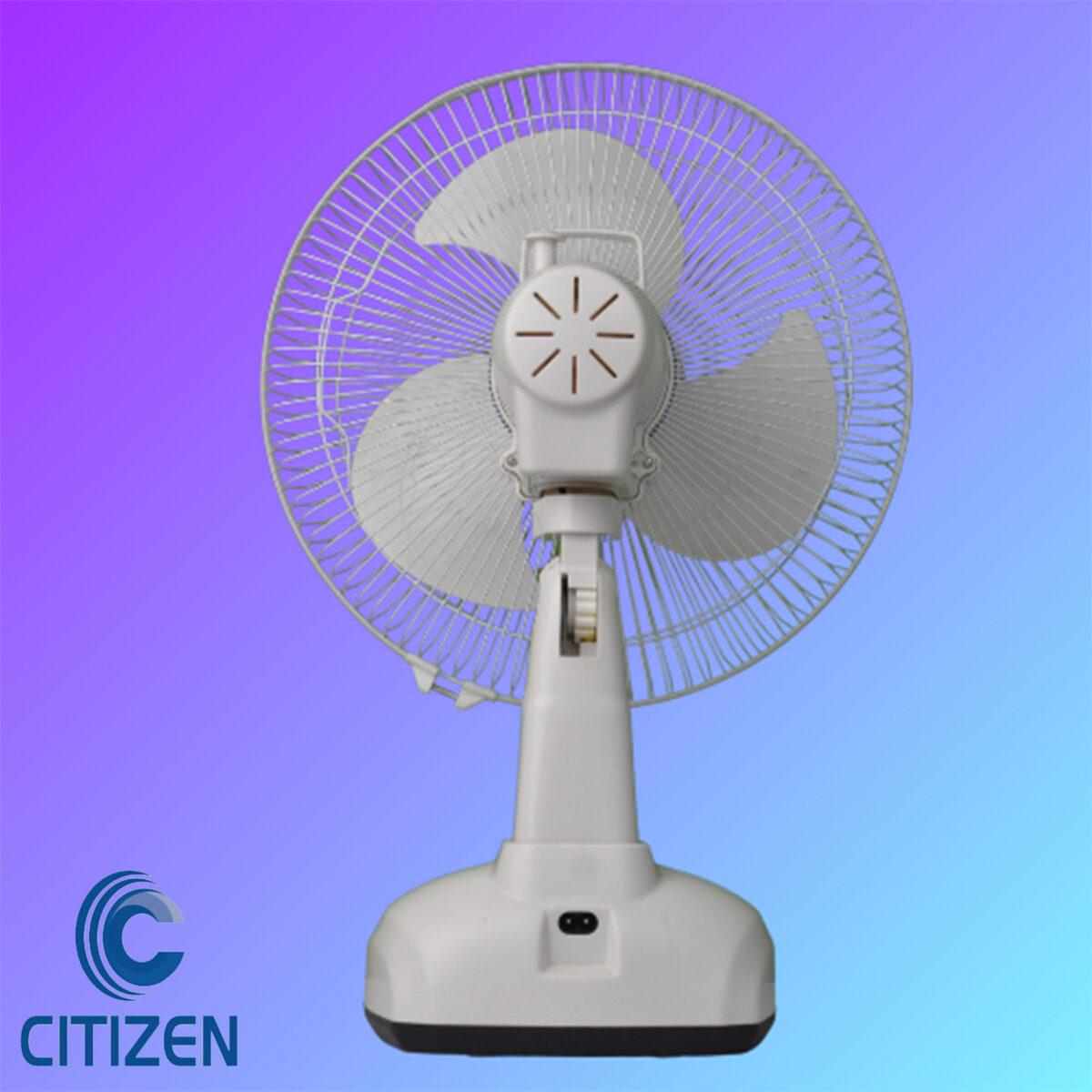 Rechargeable table fan 12 inch Bangladesh Fan with built-in LED light Solar compatible rechargeable fan Metal mesh table fan 6V battery Load shedding fan with USB charging Portable fan for home and outdoor use